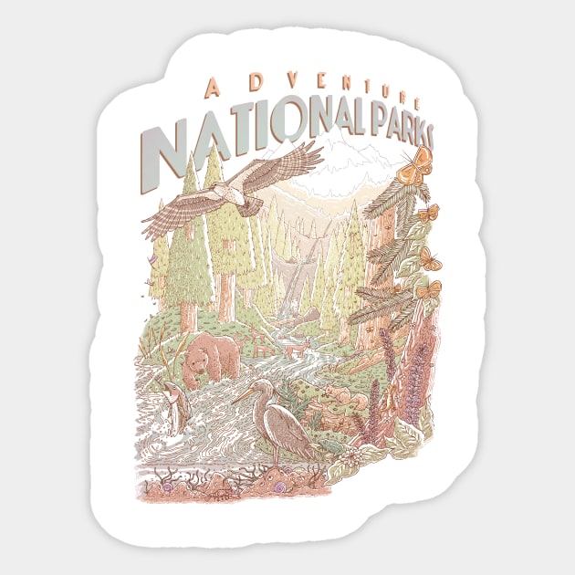 Adventure National Parks Sticker by TaylorRoseMakesArt